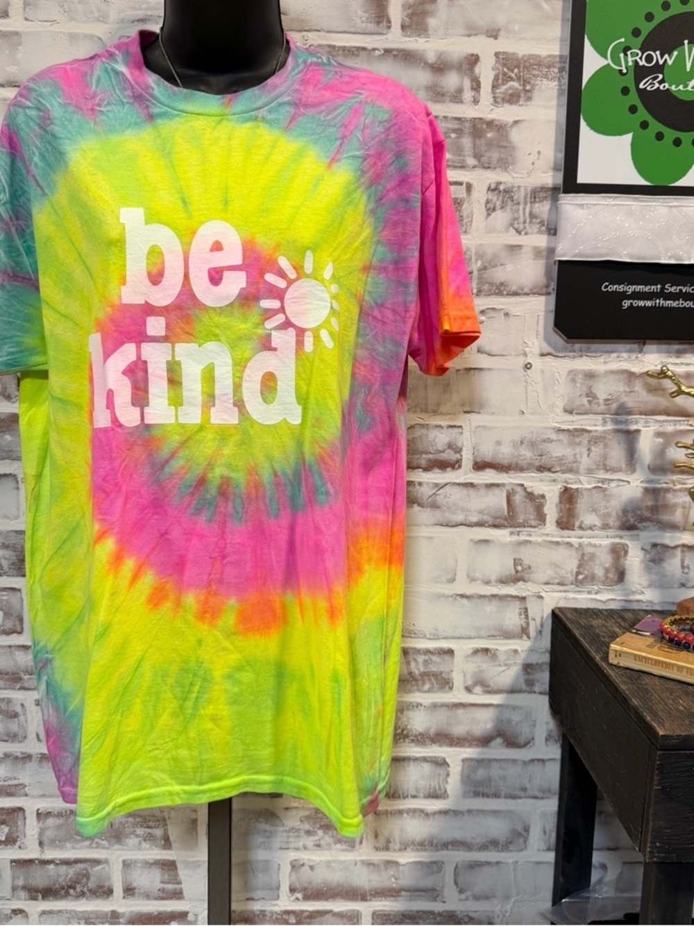 Be Kind Tie-Dye Tee - Multi color adult large